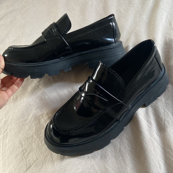 New- Patent Leather Loafer Clogs - Picture 2 of 3